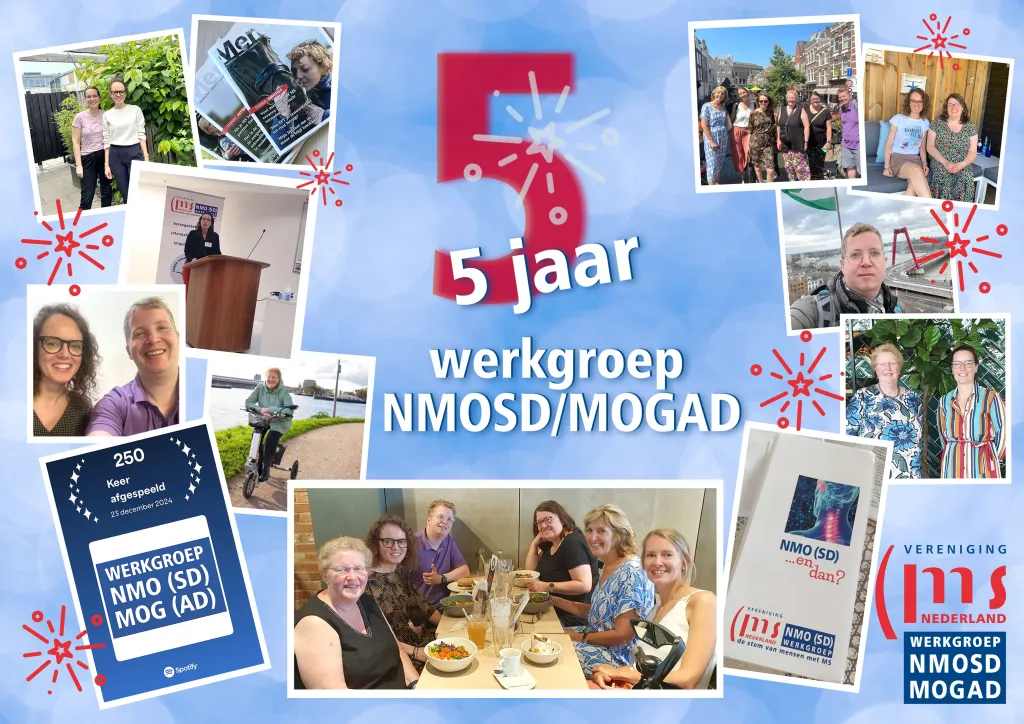 Collage van 5 jaar NMOSD/MOGAD-werkgroep