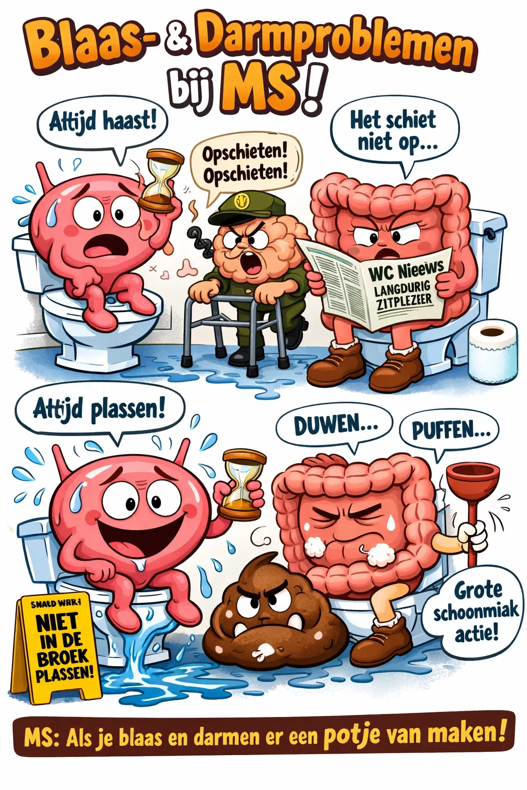 Strip over blaas- en darmproblemen bij MS